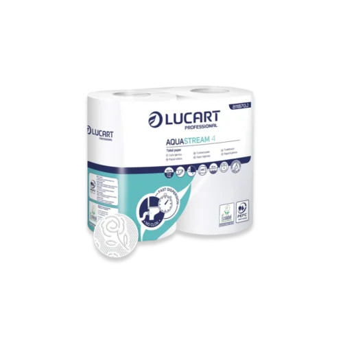 Lucart Papel Higiénico Ecológico Aquastream 4 Rollos