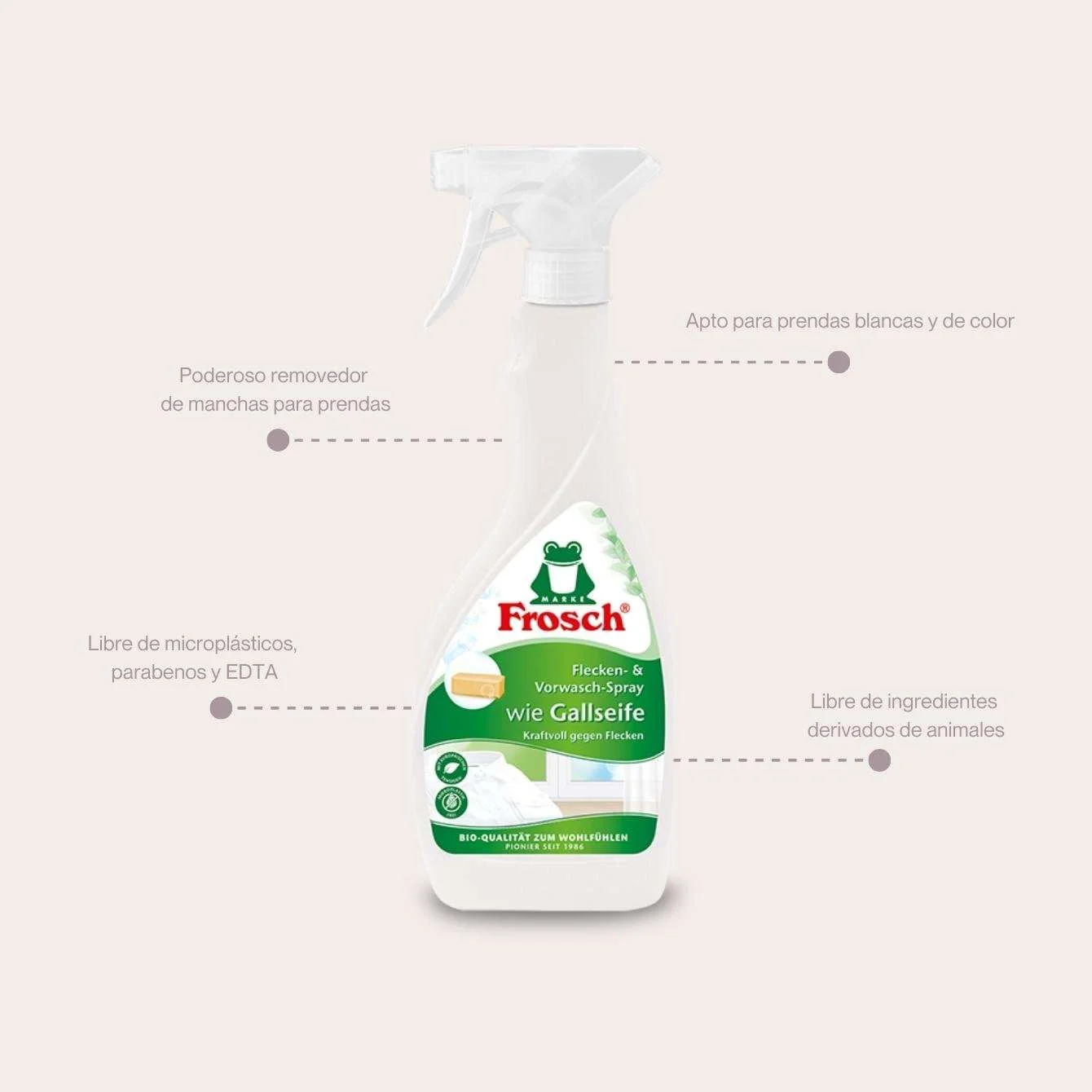 Frosch Removedor de Manchas para Ropa En Spray 500ml - Imagen 2