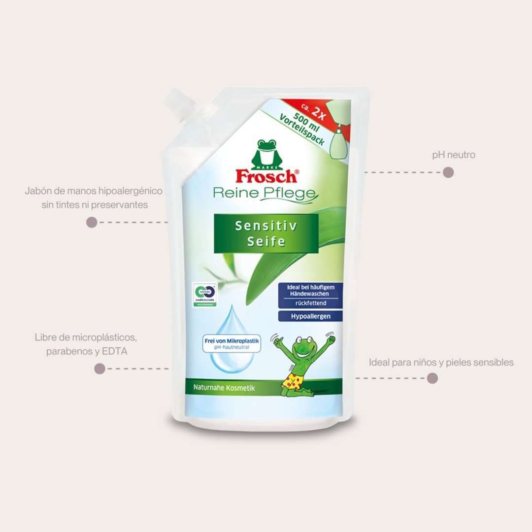 Frosch Repuesto Jabón de Manos Hipoalergénico para Niños 500ml - Imagen 2