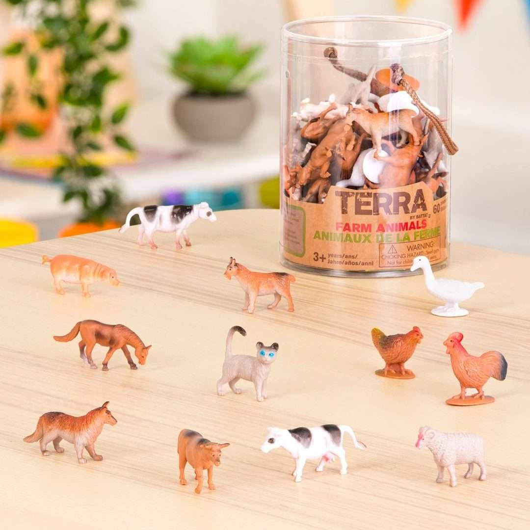 Terra Set Animales de Granja en Tubo - Imagen 2