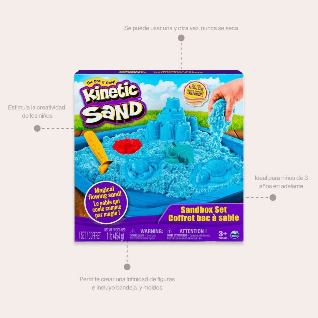 Kinetic Sand Set Arenero con Moldes - Imagen 3