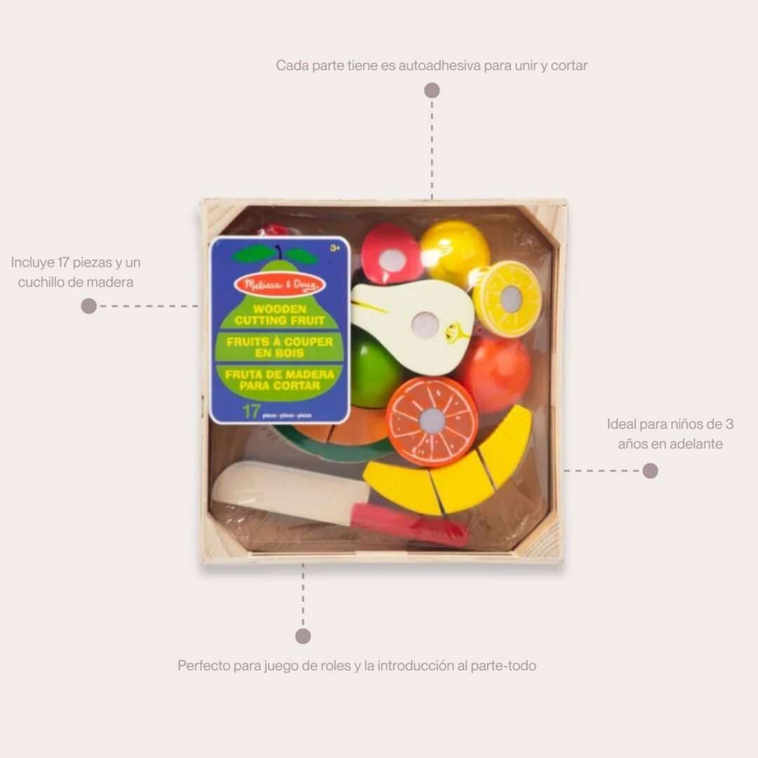 Melissa & Doug Frutas de Madera para Cortar - Imagen 3