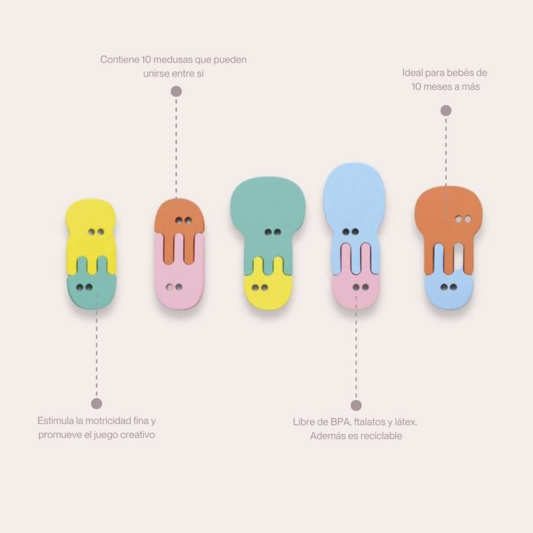 Quut Rompecabezas de Baño Medusas - Imagen 3