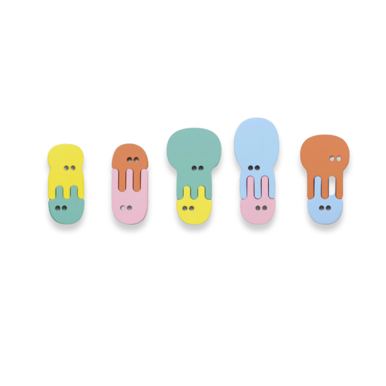 Quut Rompecabezas de Baño Medusas