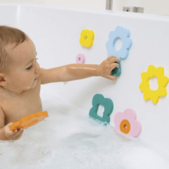 Quut Rompecabezas de baño Flores