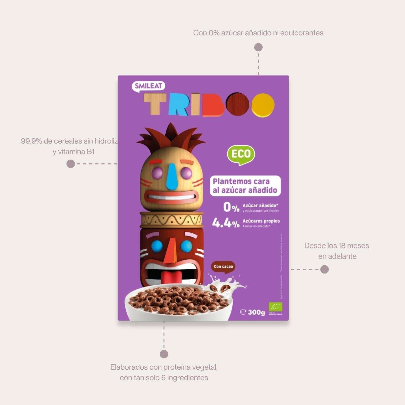 Smileat Cereal Triboo con Cacao 300gr