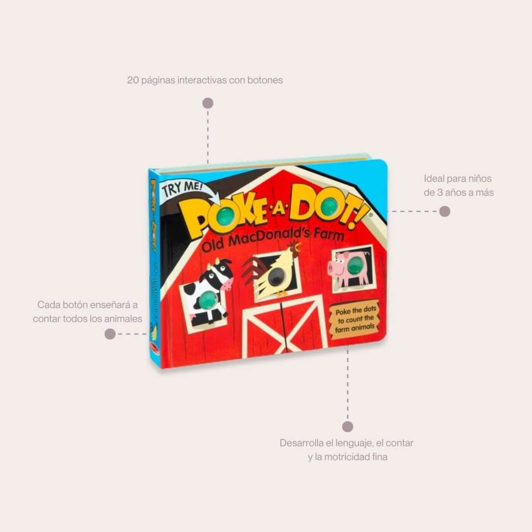 Melissa & Doug Libro Poke a Dot Old MacDonald - Imagen 3