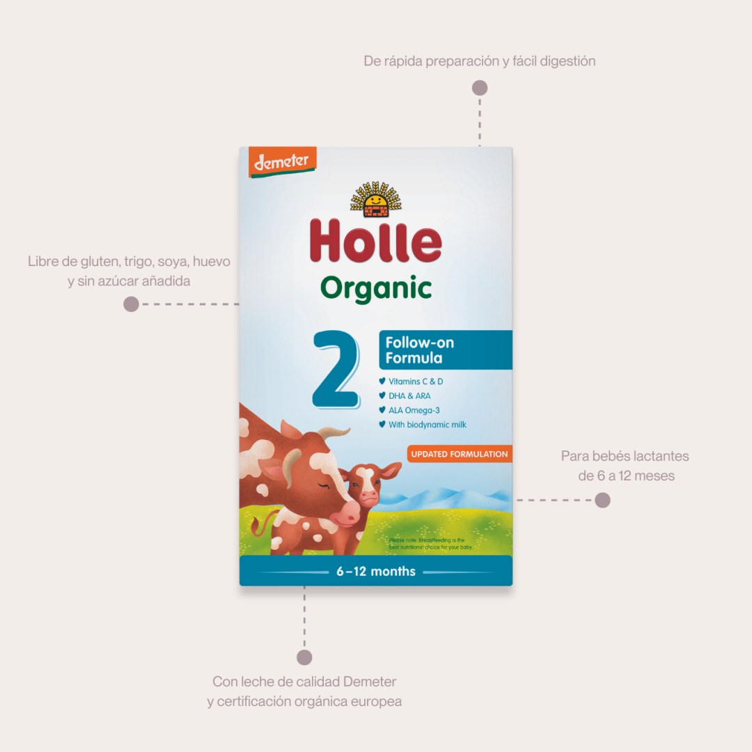 Holle Fórmula Orgánica (6-12 Meses) con DHA/ARA - Imagen 2