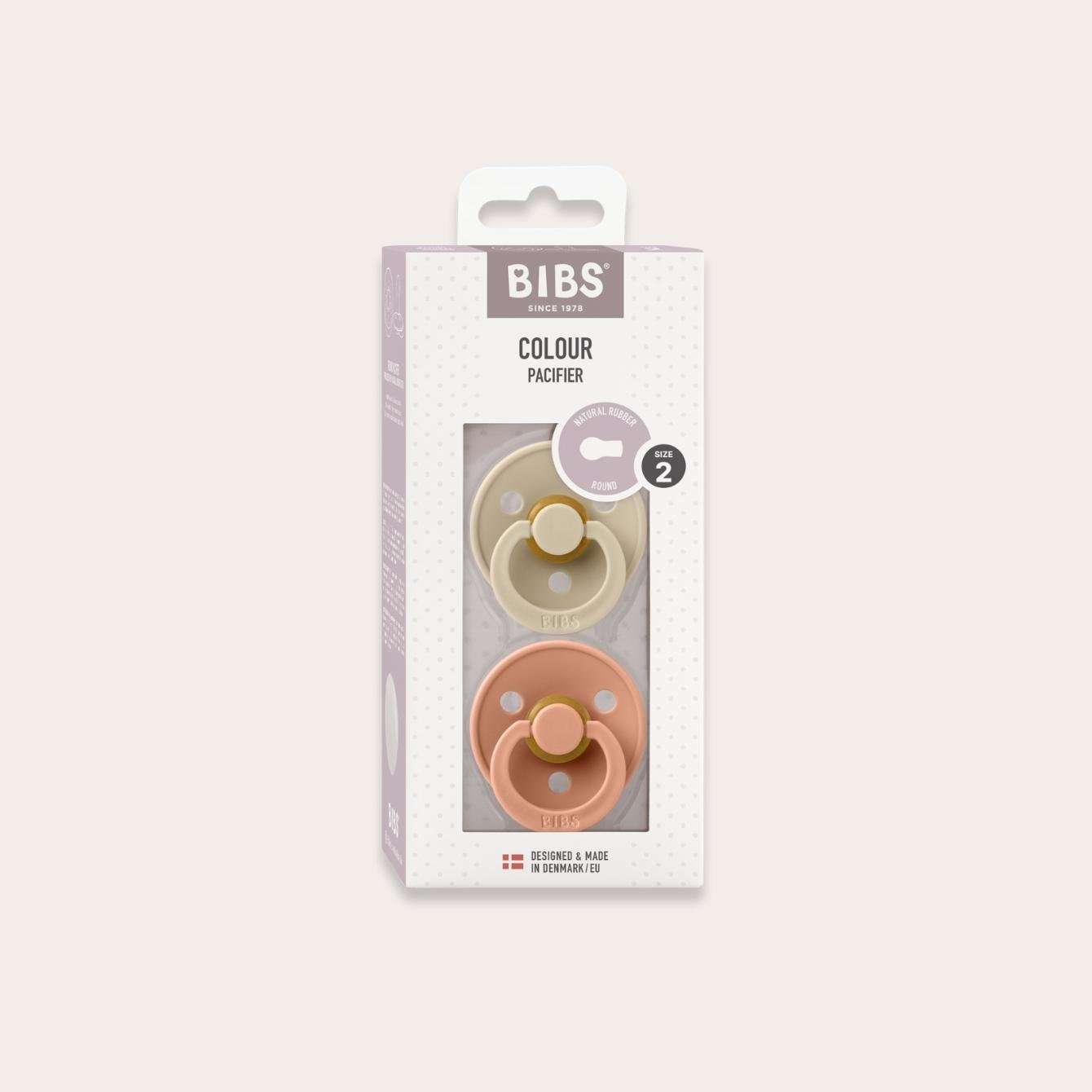 2 Chupetes Bibs Colours Peach/Vainilla - Pam i Pipa BCN