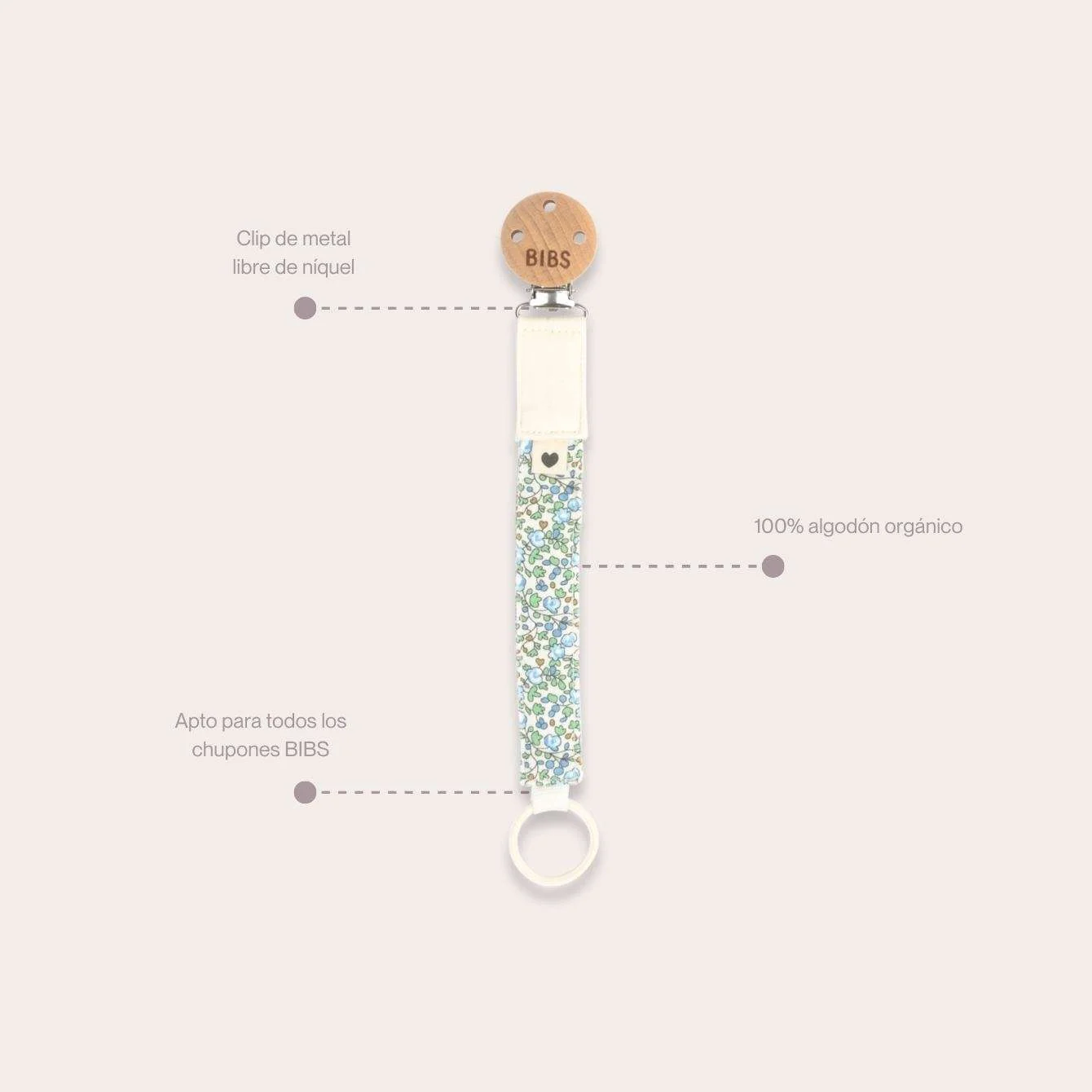 Bibs Clip Para Chupón de Algodón Orgánico - Imagen 3