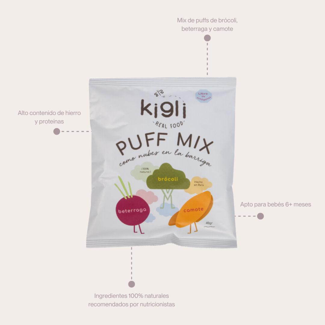 Kigli Snacks Espinaca, Zanahoria y Mix (24 Unds x 40 Grs) - Imagen 3