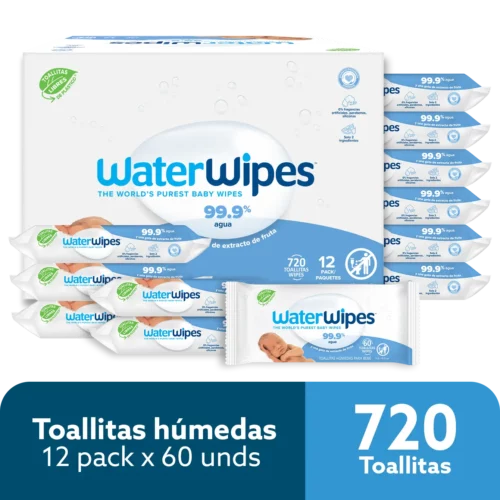WaterWipes Toallitas Húmedas Value Box 720 Toallitas 12 Pack x 60 Unds