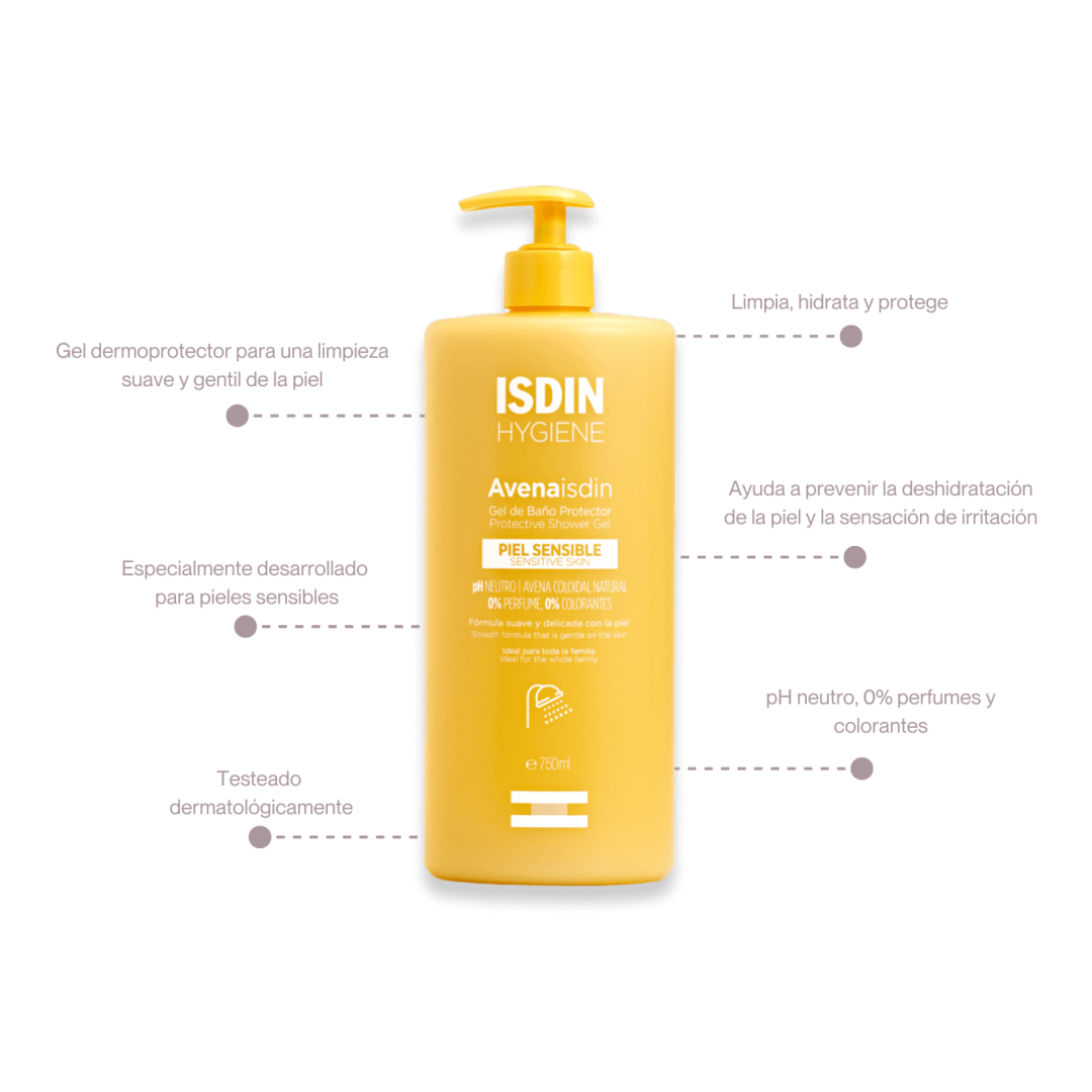 ISDIN Gel de Baño pH Neutro Para Piel Sensible 750ml - Imagen 3