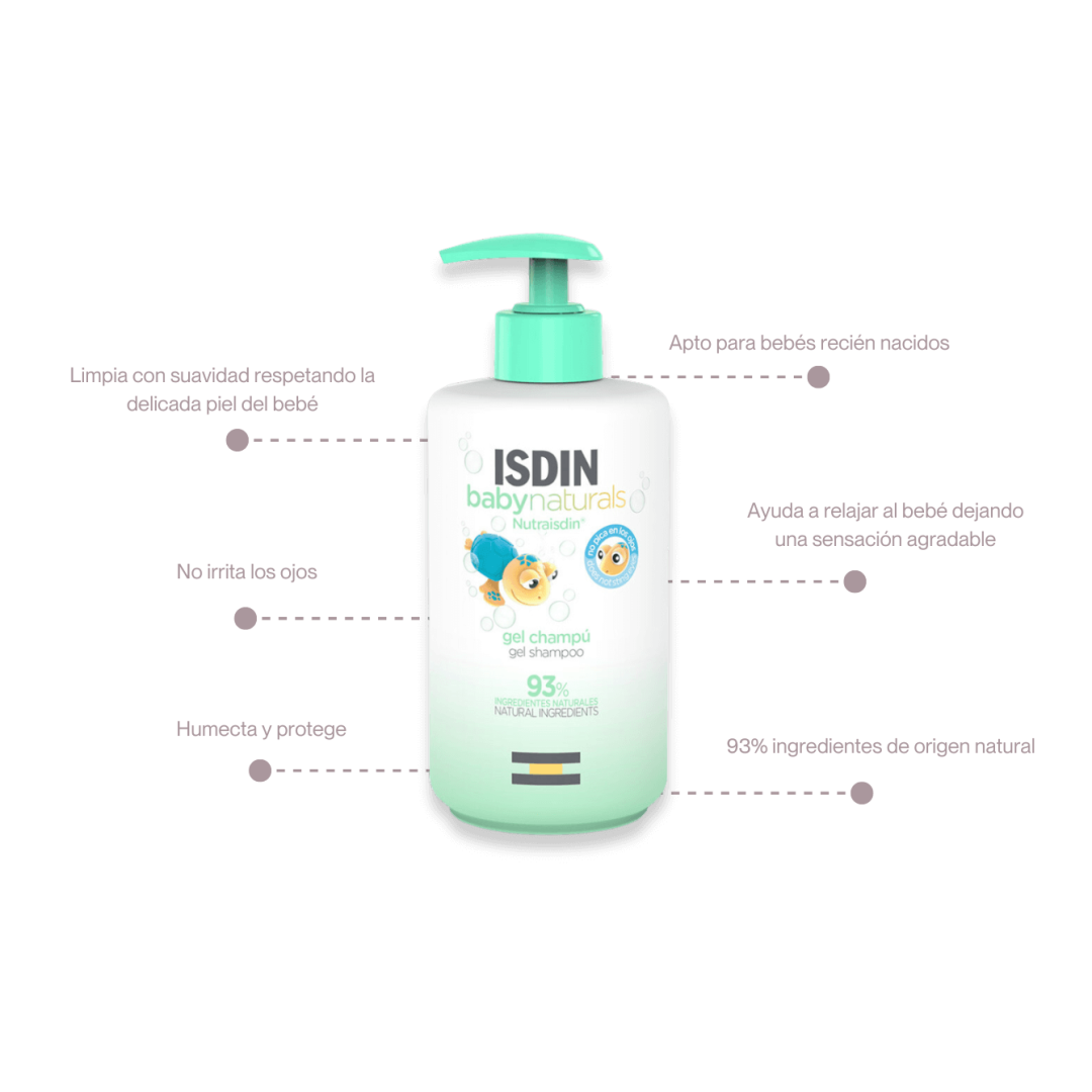 ISDIN Baby Naturals Gel Shampoo para Bebés 400ml - Imagen 3