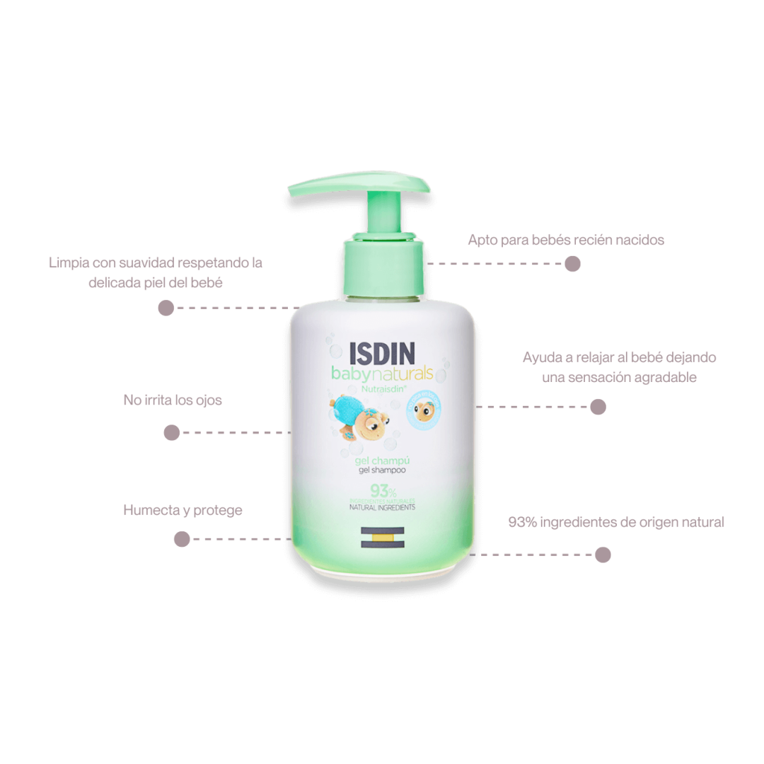 ISDIN Baby Naturals Gel Shampoo para Bebés 200ml - Imagen 3