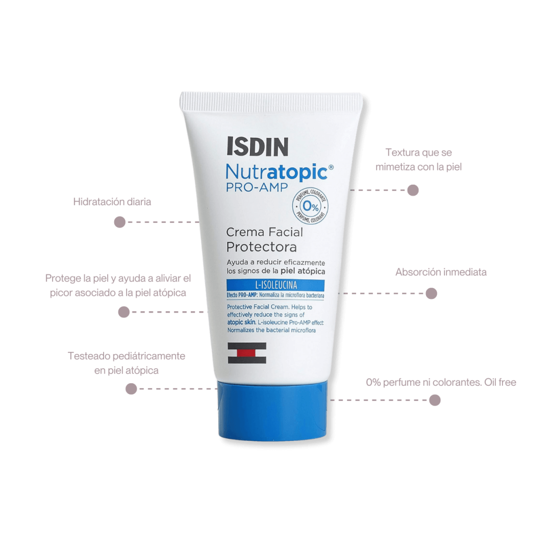 ISDIN Nutratropic Crema Facial Protectora Piel Reactiva 50ml - Imagen 3