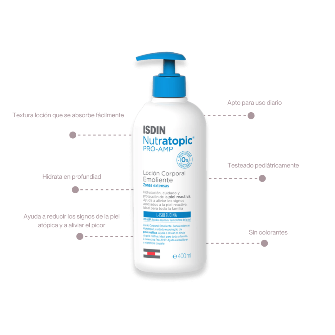 ISDIN Nutratopic Loción Corporal Emoliente 400ml - Imagen 3