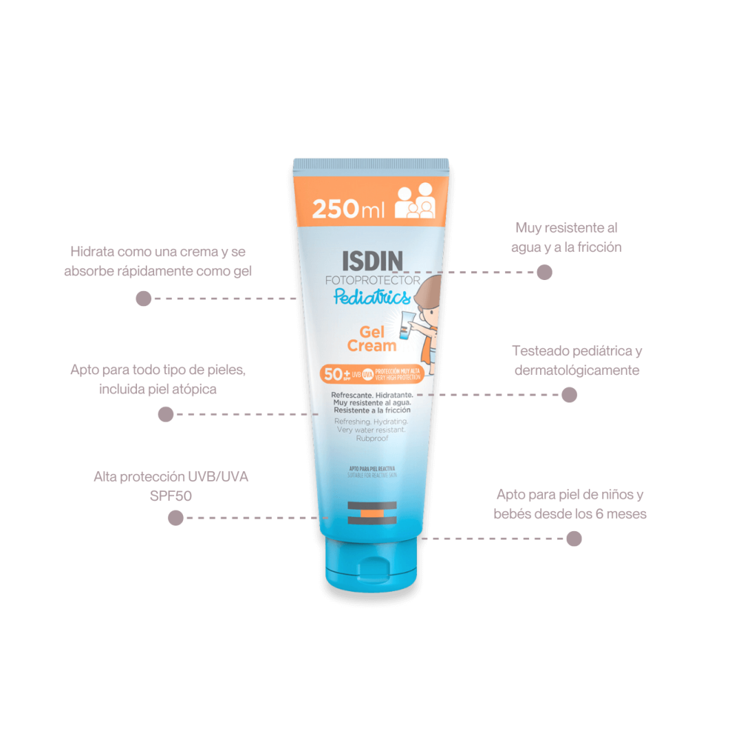 ISDIN Fotoprotector Gel Cream Pediatrics SPF50 250ml - Imagen 3