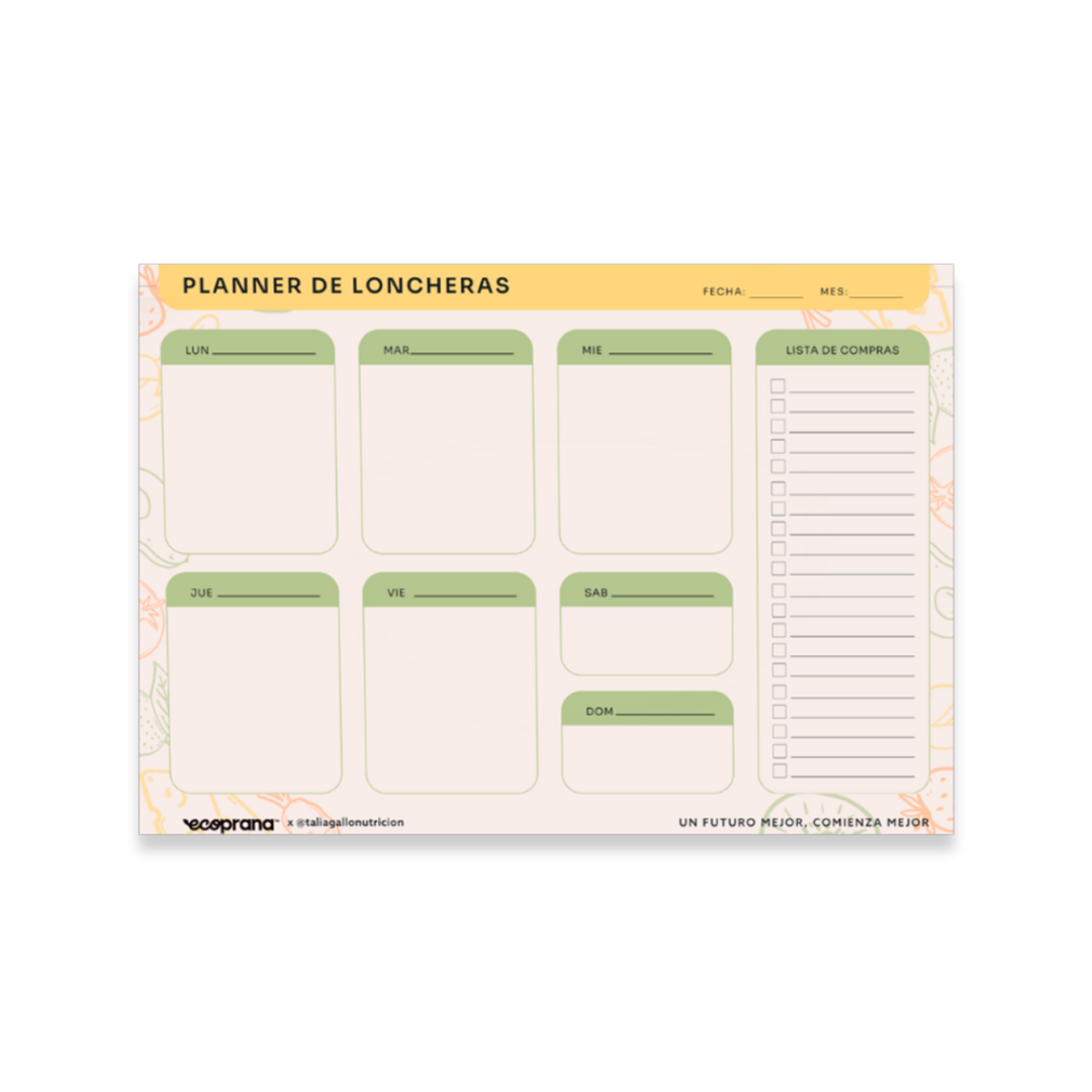 Ecoprana Planner de Loncheras