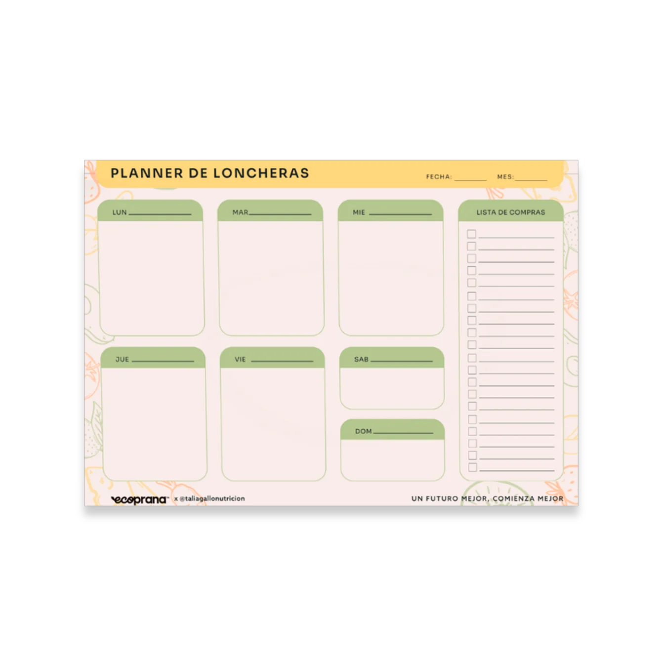 Ecoprana Planner de Loncheras