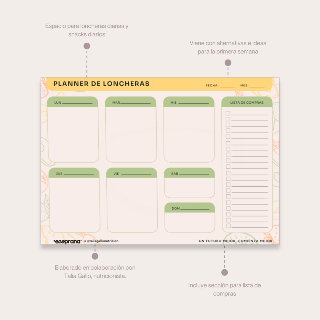 Ecoprana Planner de Loncheras - Imagen 2