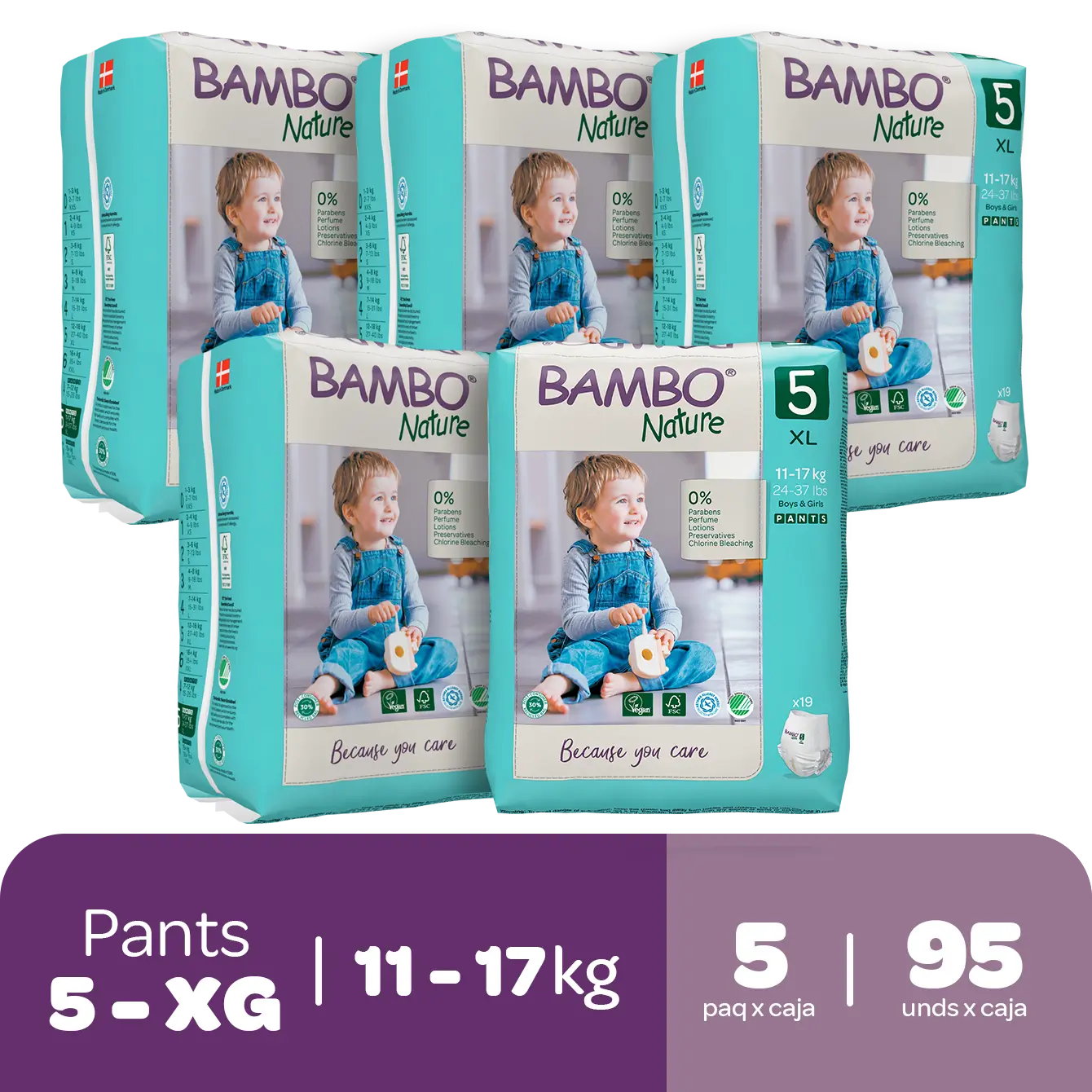 Bambo Nature Pants Entrenamiento Talla 5 XG Caja