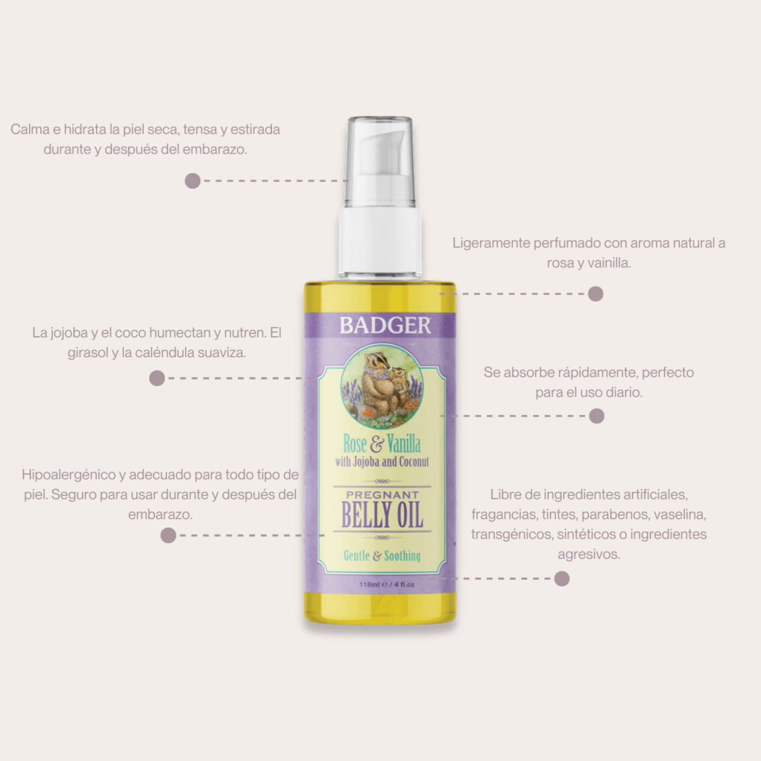 Badger Aceite Anti Estrías Orgánico - Imagen 3