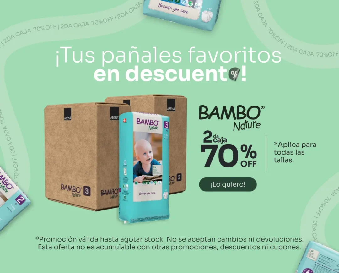 Banner promo Bambo Nature 2da caja 70% off