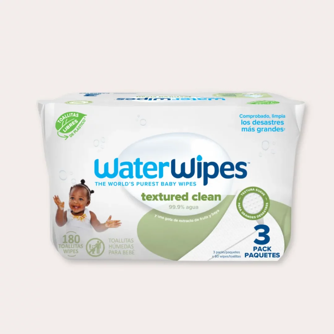 WaterWipes Toallitas Húmedas Textured Clean Tripack 180 Toallitas 3 Pack x 60 Unds - Imagen 5
