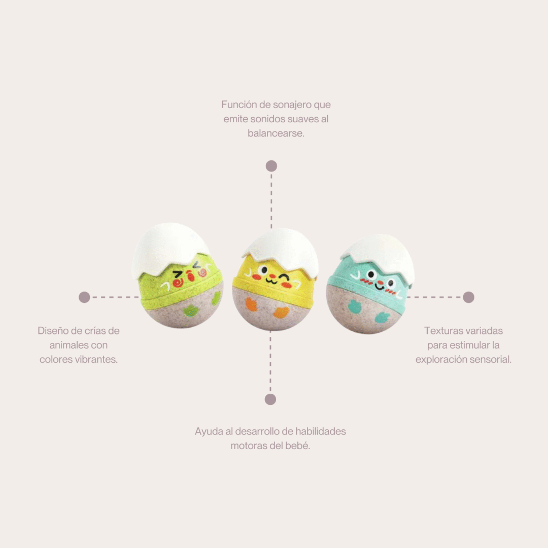 Hape Sonajas Polluelos Hape Porfiados sonajas polluelos 03 unidades 2