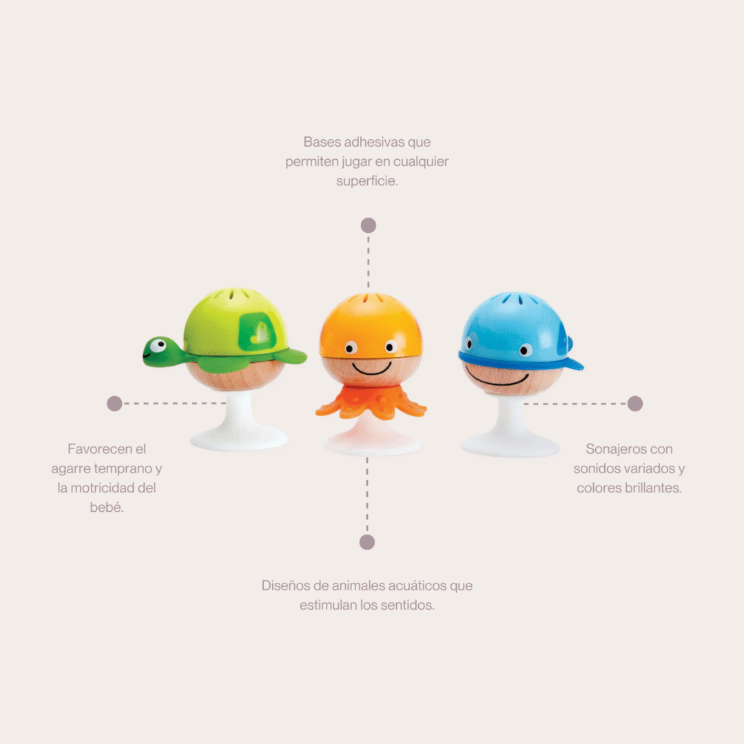 Hape Set de Sonajeros Adhesivos Hape Set de sonajeros adhesivos 03 piezas 2