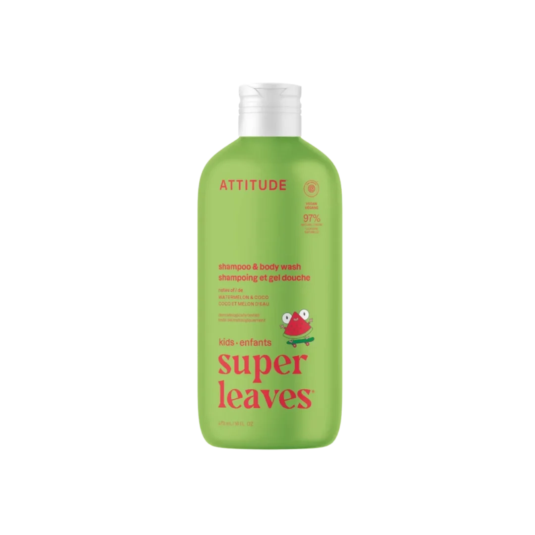 Attitude Shampoo 2 en 1 Natural Little Leaves Sandía & Coco 473ml