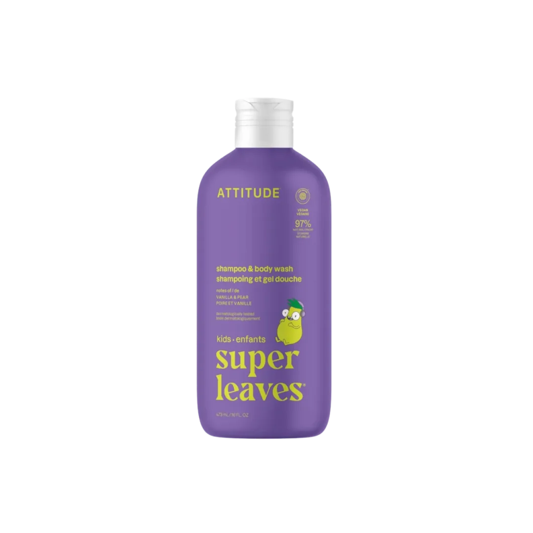 Attitude Shampoo 2 en 1 Natural Little Leaves Vainilla & Pera 473ml